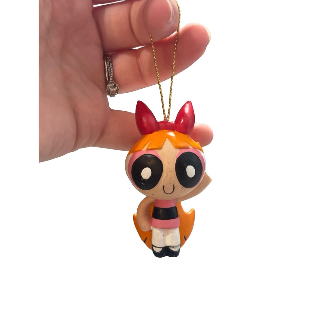 Vintage 2000 Cartoon Network Powerpuff Girls Blossom Ornament Pink 3in Resin